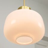 Pair of Mid-Century Opaline Pendant Lamps, 60s