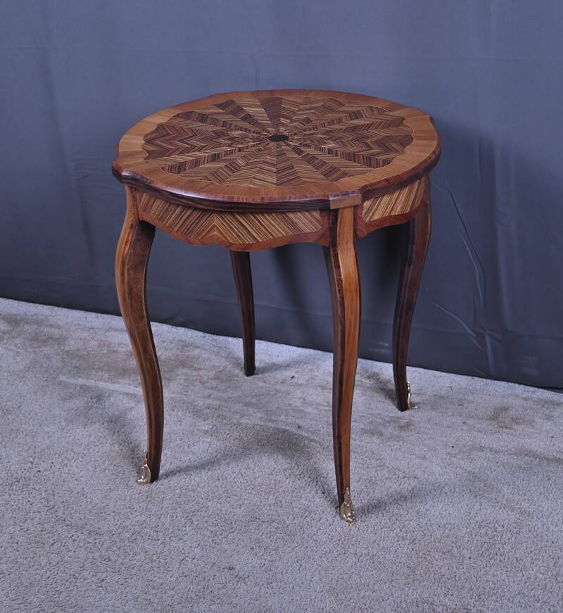 Marquetry gueridon, Louis XV style – first part of the 20th century