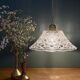 Vintage molded glass lampshade pendant light - tableware collection -