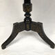 Napoleon III tipping pedestal table, blackened wood burgauté of mother-of-pearl