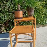 2 tables gigognes en rotin