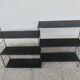 Etagère string, modulable en métal laqué noir années 50/60