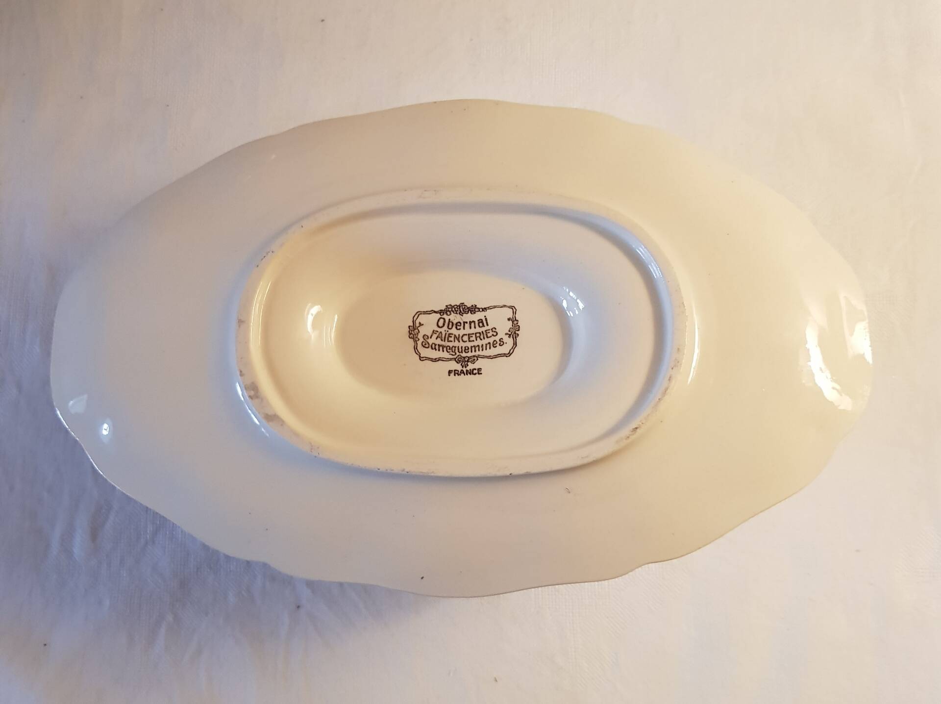 Jolie saucière en Faïence d'Obernai