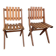Pair of solid pine folding chairs - Editions DEJOU