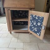 Vintage raw oak secretary