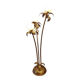 Lampadaire en métal doré à 3 globes