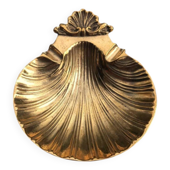 Coquille St-Jacques en laiton / Vide poche / Coupe à bijoux / Cendrier