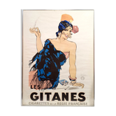 Affiche publicitaire vintage 79x59 Cigarettes les gitanes Dransy Montrouge 1992