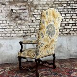 Walnut armchair from louis xiii period from the 17th century