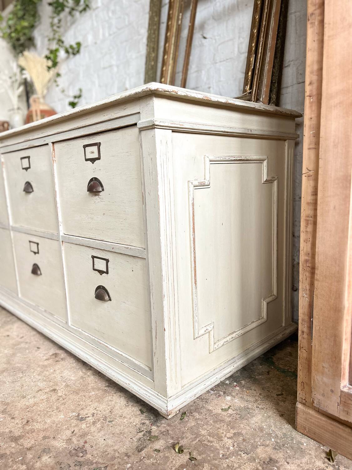 Old haberdashery furniture with original patina