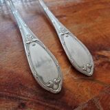 Orbrille - 2 table forks in the crossed ribbons model - in silver-plated metal