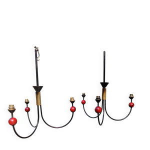 Paire de lustres vintage