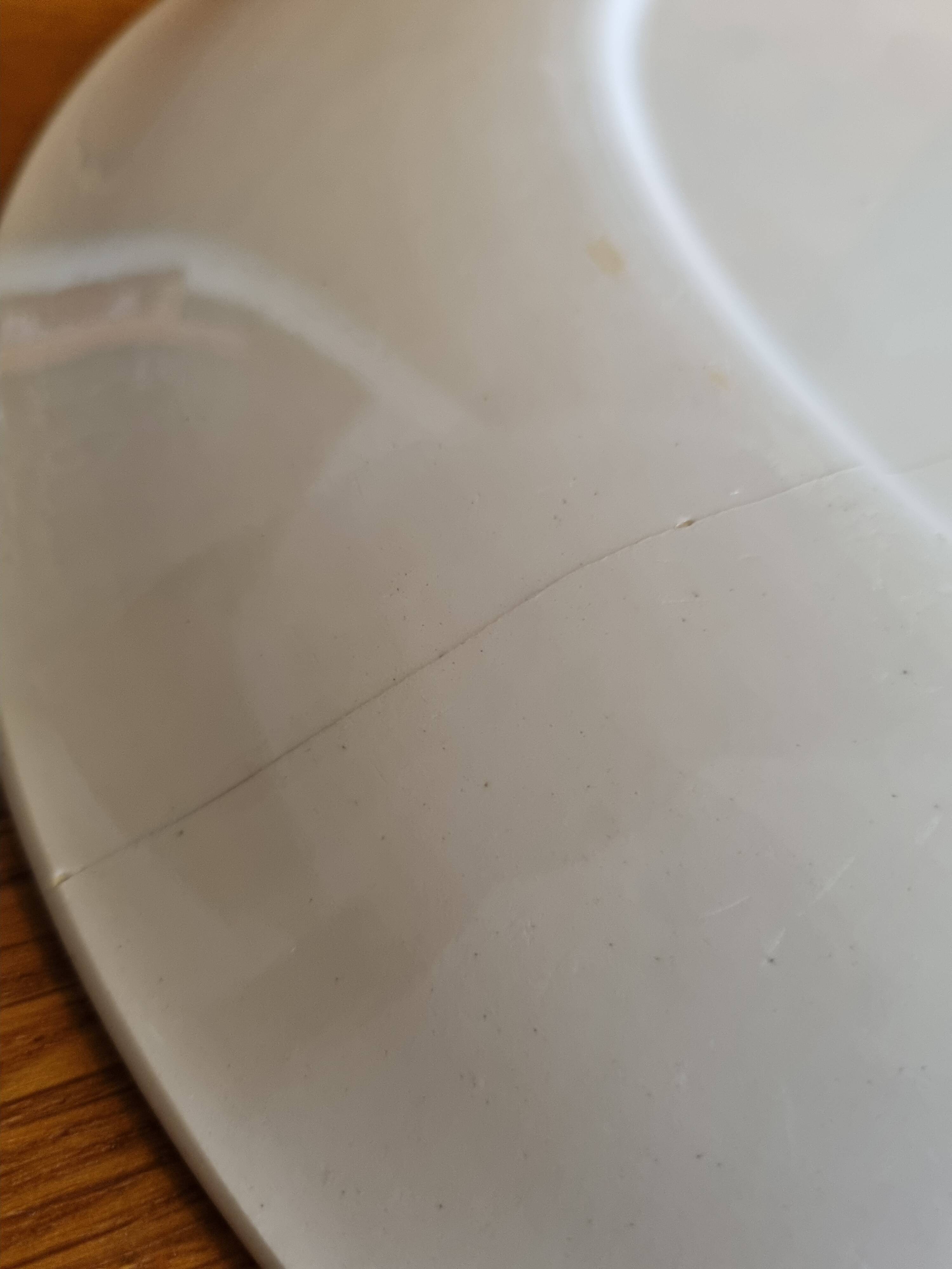 Large round vintage serving platter Vichy green check pattern