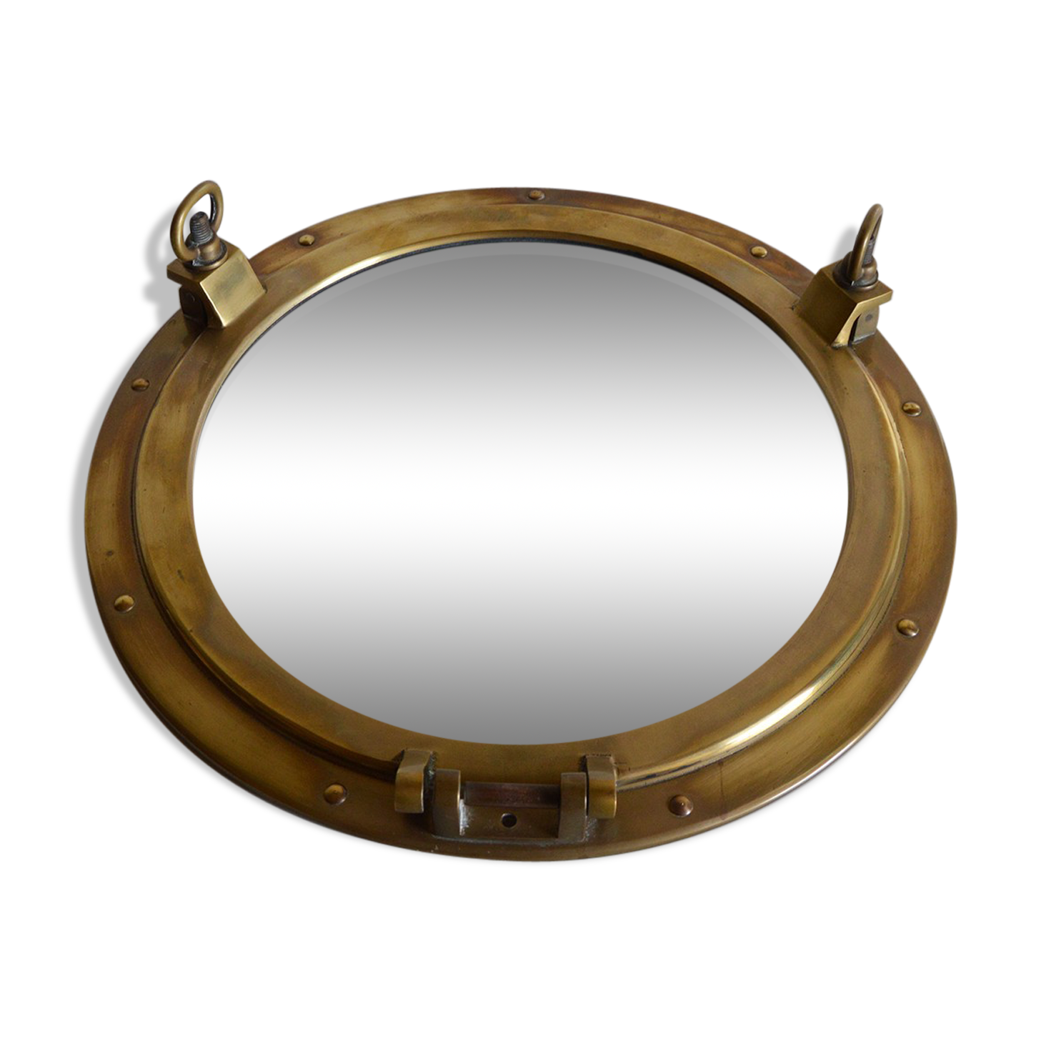 Brass porthole mirror 47cm