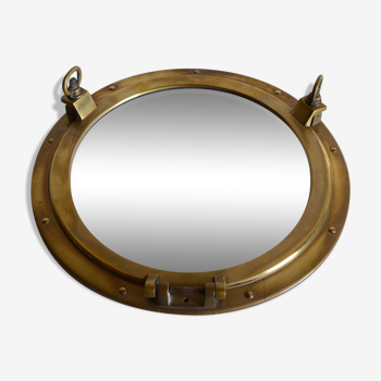 Brass porthole mirror 47cm