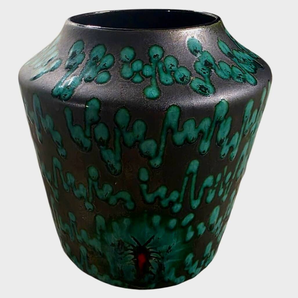 Vase West Germany "Fat Lava" – Décor Émaillé - Circa 1970