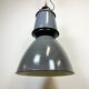 Lampe d’usine industrielle en émail gris d’Elektrosvit, années 1960
