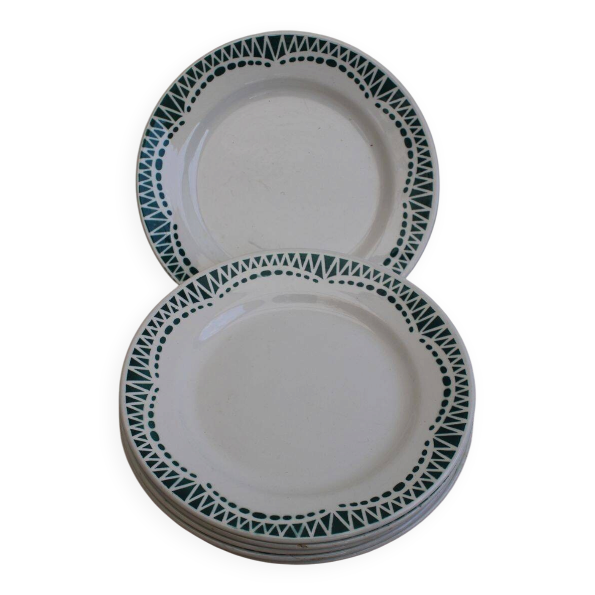 6 assiettes à dessert en céramique