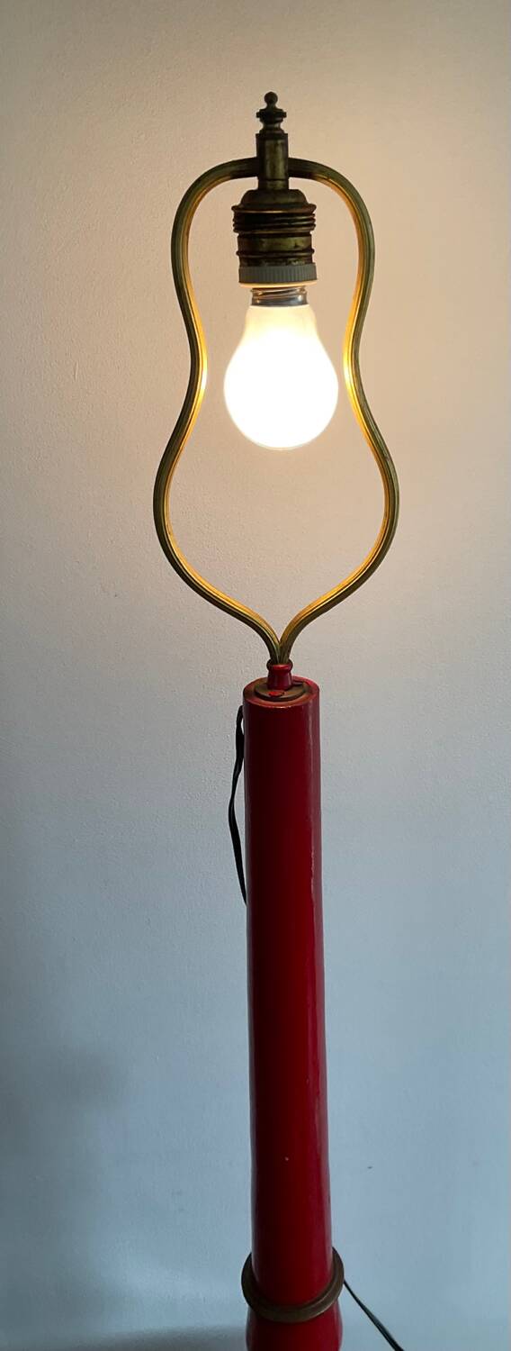 Wooden floor lamp base from the 60s