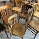 Set of 50 mismatched bistro chairs bentwood french Restaurant