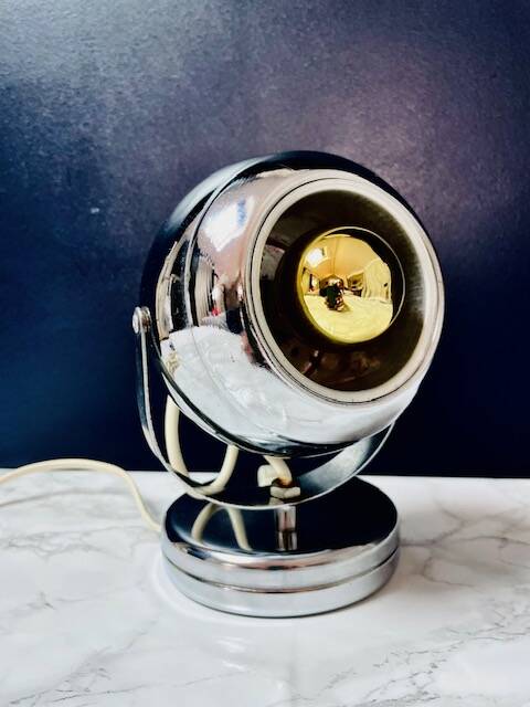 Space Age Chrome Eyeball Lamp 50s - 60s
