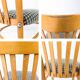 2pcs Chaise de café Bistro chaise Mid Century Vintage rembourrage carreaux