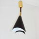 Mid-Century Modern pendant light, brass and metal, 1970s.