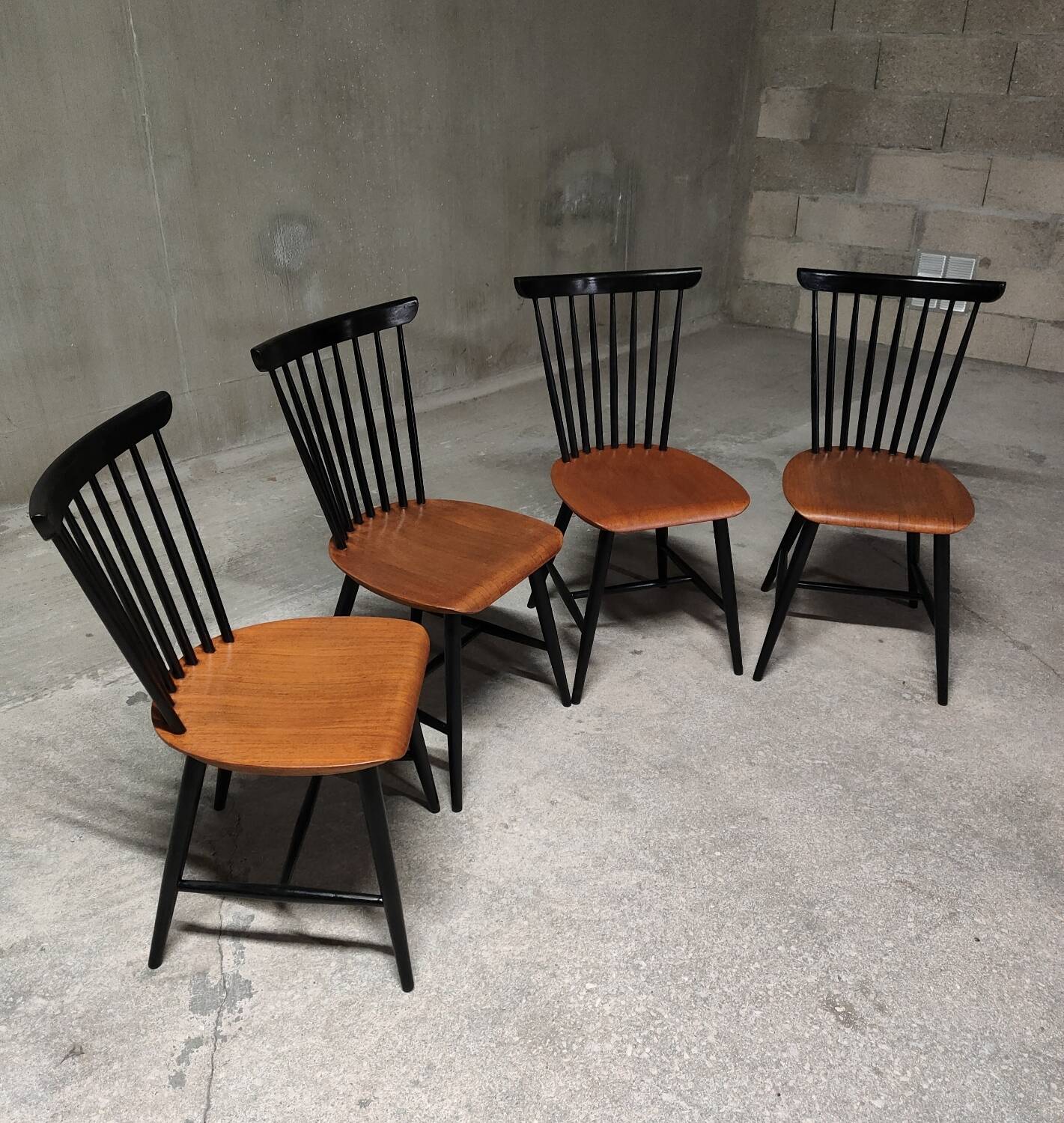 4 Scandinavian 60's Samcom lounge chairs