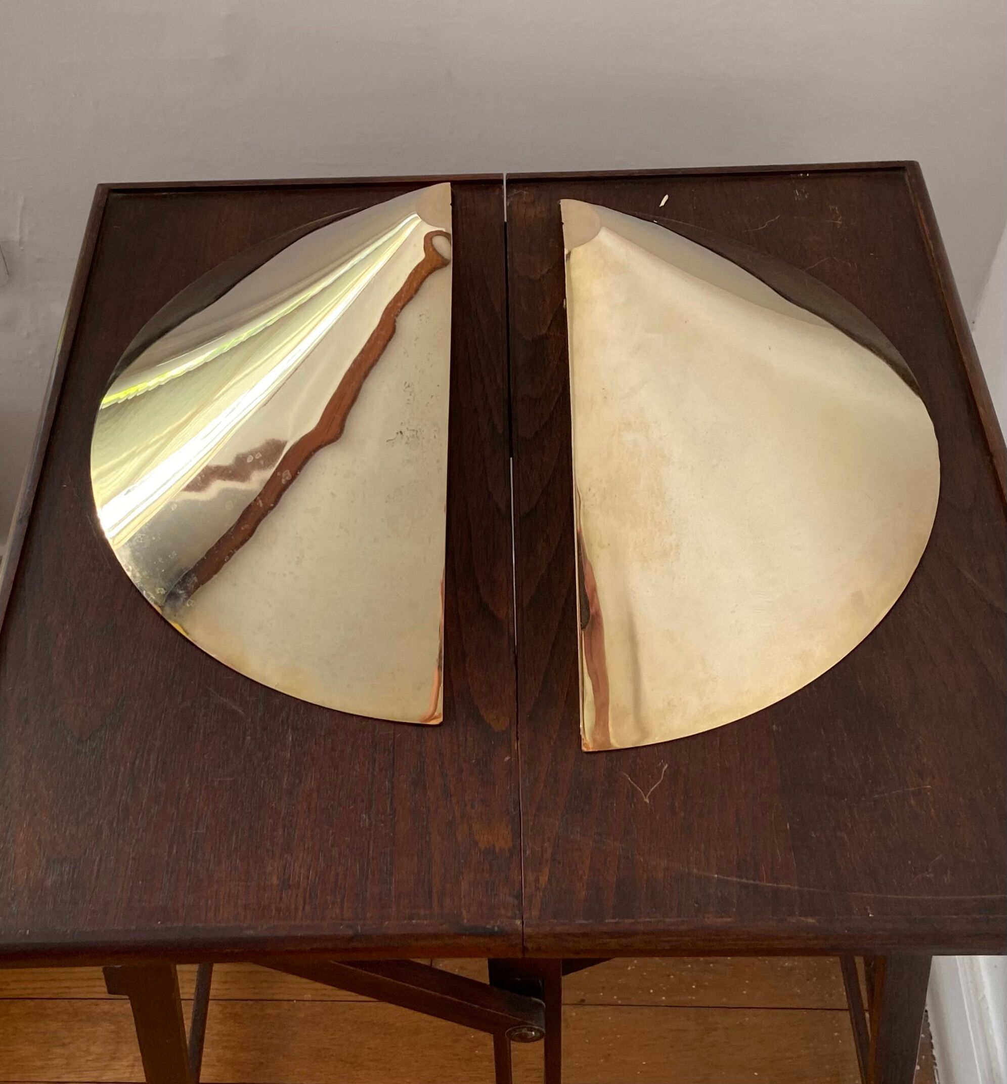 Pair of brass sconces