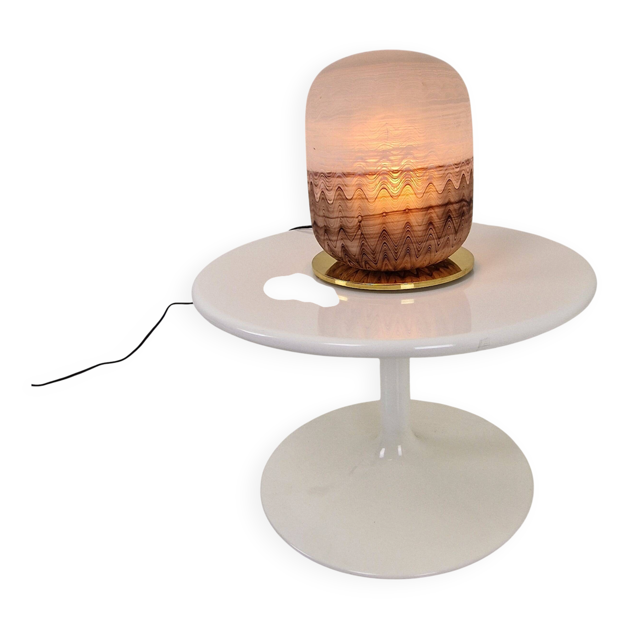Vintage Hand-Blown Murano Glass Table Lamp, Italy, circa 1970