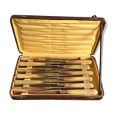 Series of 12 old knives neck horn blade apollonox