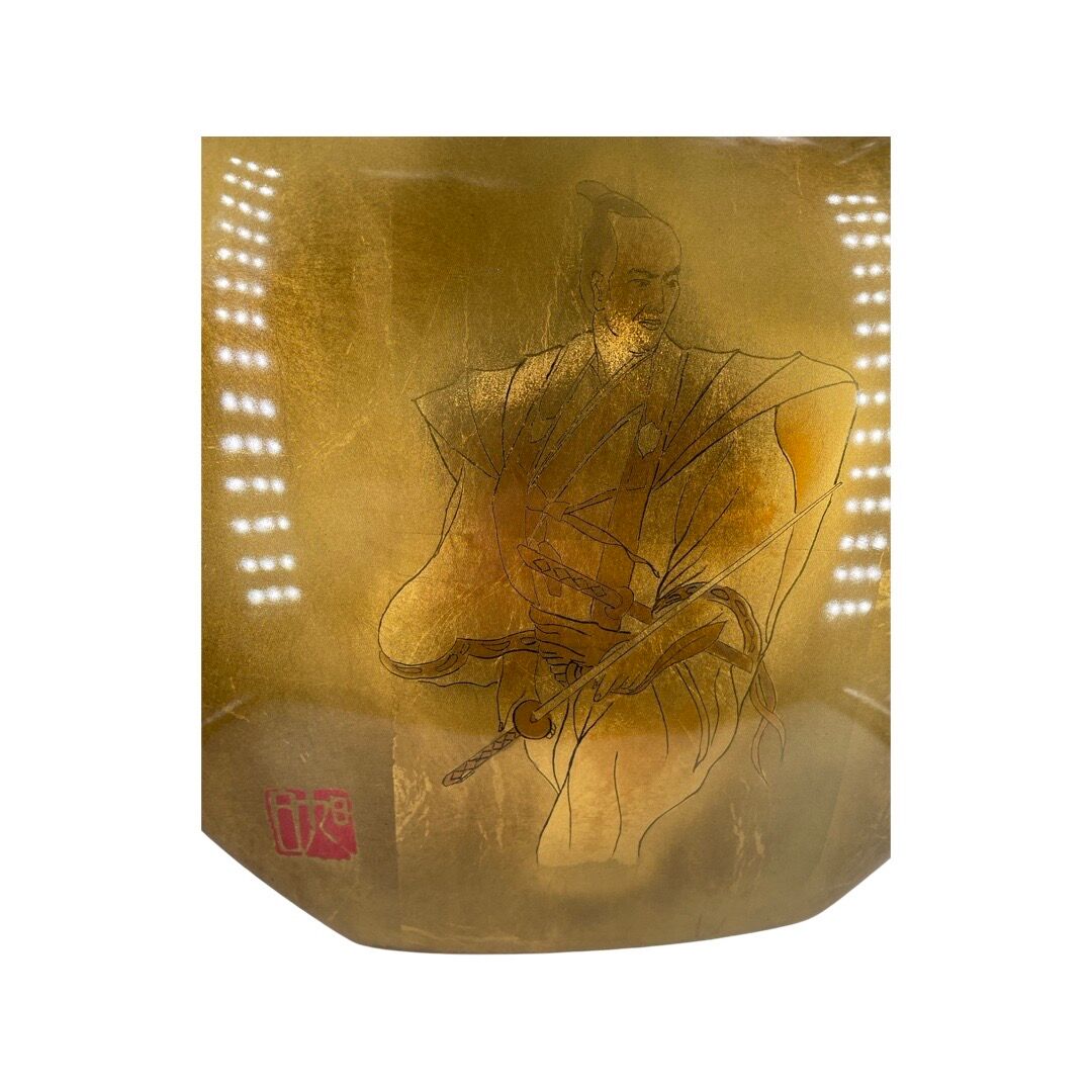 Gold Fail Porcelain Vase Yan Zehn Stork