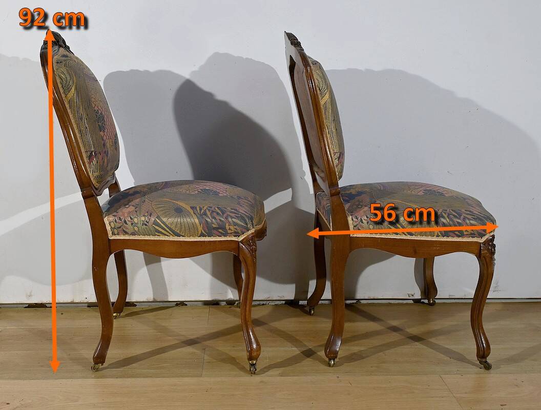 Louis XV style living room in walnut – 1920