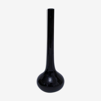 Signed black vase