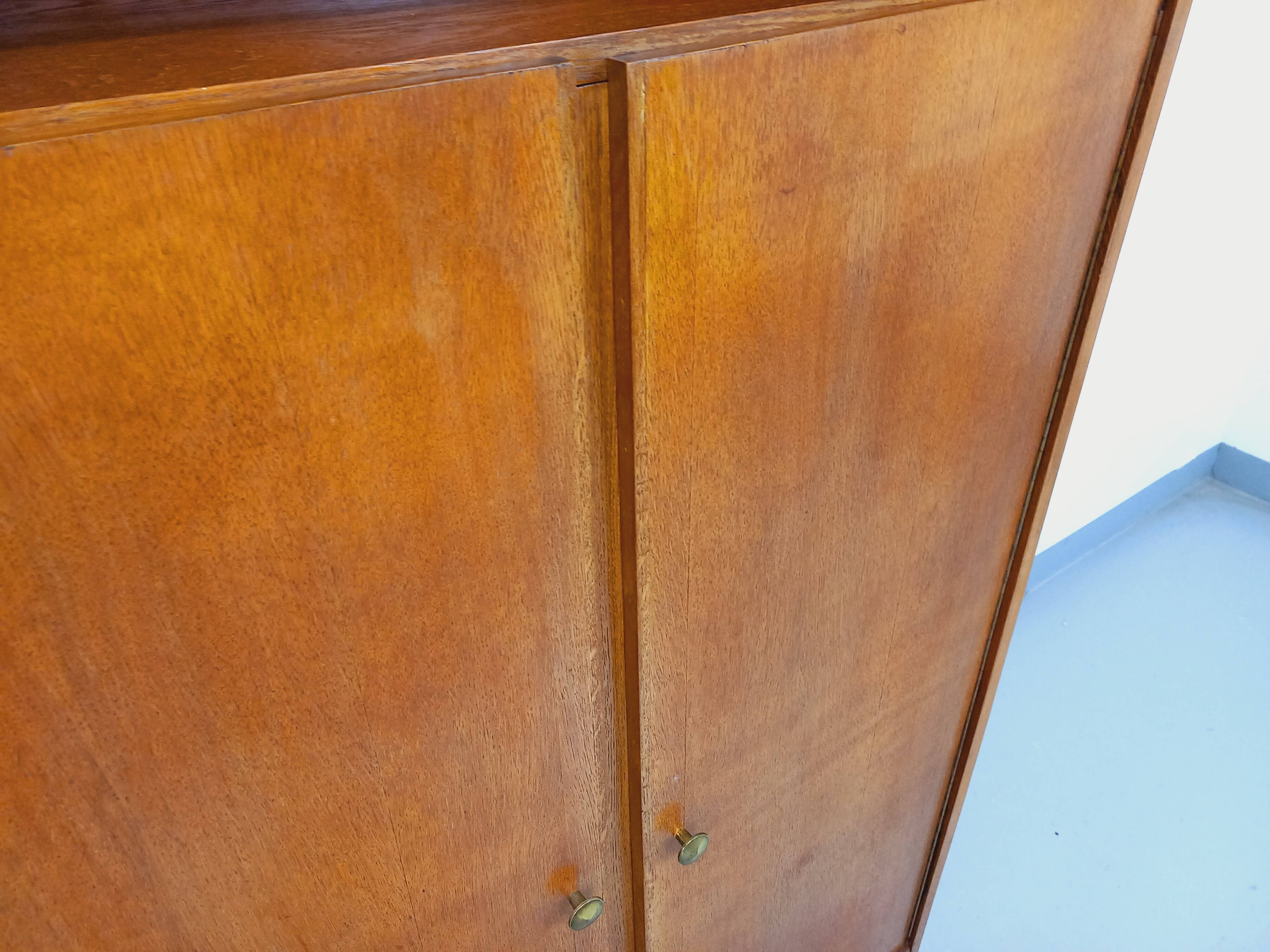 Small vintage oak wood cabinet from the 60s
