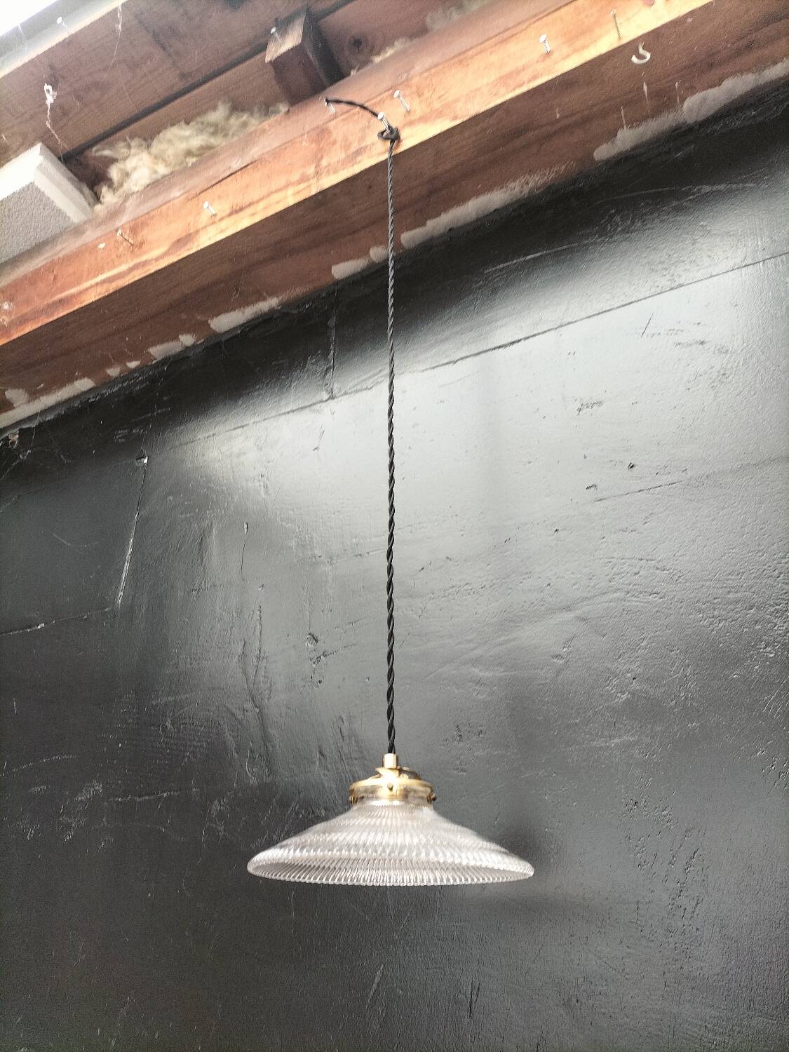 Suspension en verre holophane