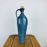 Blue ceramic bottle vase 35 cm