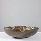 Vide-poches en laiton de style brutaliste vintage du milieu du siècle