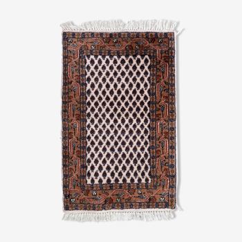 Vintage Indian carpet Seraband handmade 56cm x 89cm 1970s