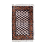 Vintage Indian carpet Seraband handmade 56cm x 89cm 1970s