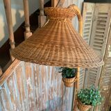 Rattan floor lamp
