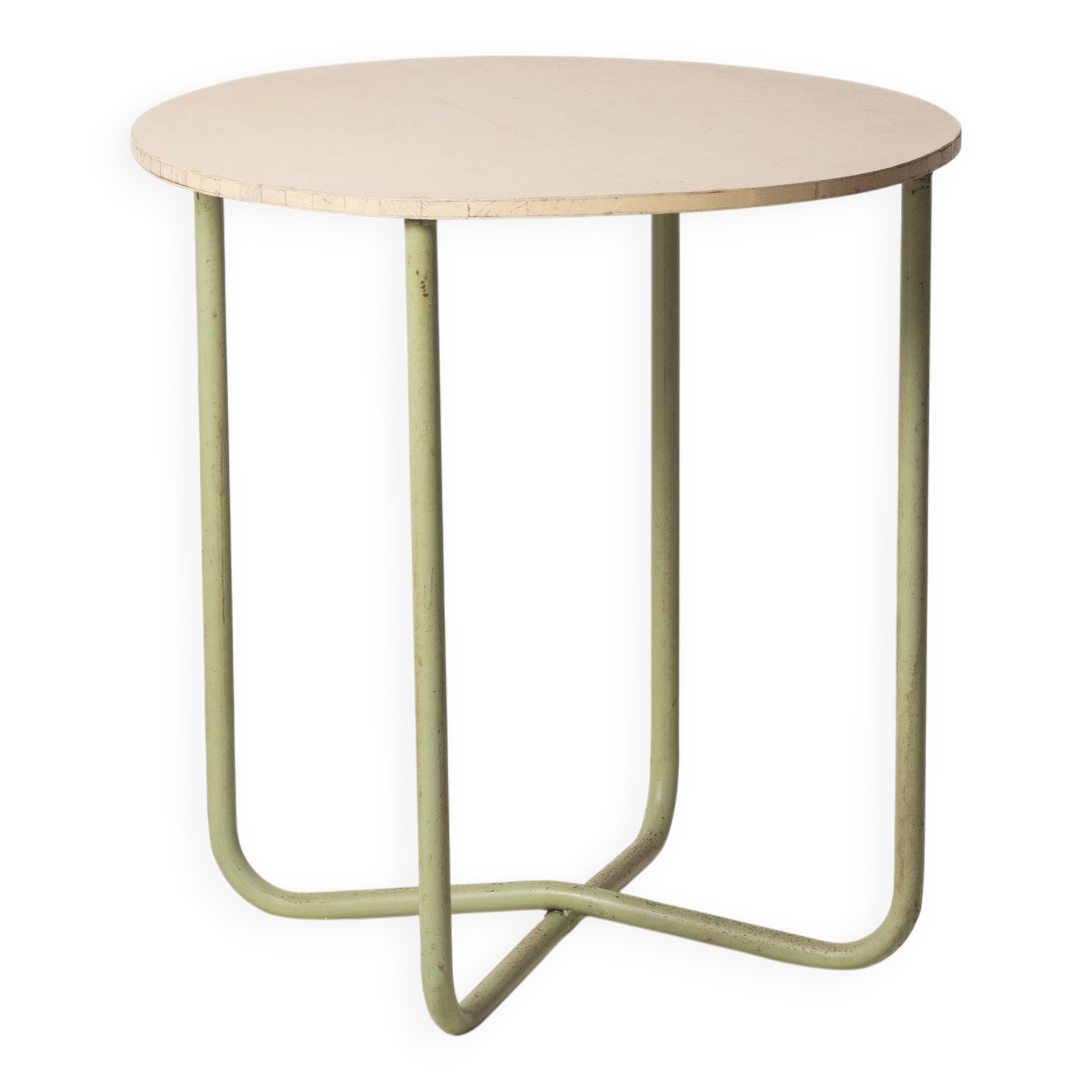 Vintage Pastel Bauhaus Side Table, 1930s