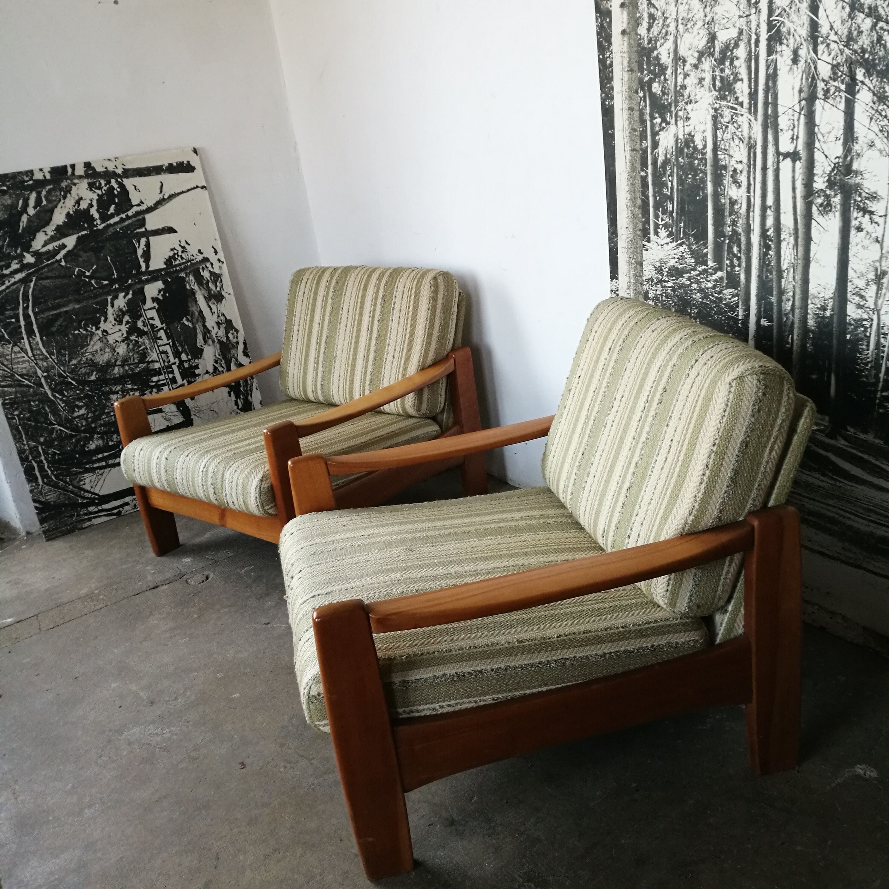 Pair of Scandinavian armchairs