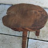 Small vintage brutalist stool