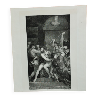 Antique print by Ribault, painted by Titian - drawn by Gianni