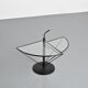 Dardo coffee table in glass and metal by OMA, Italy, circa 1980.