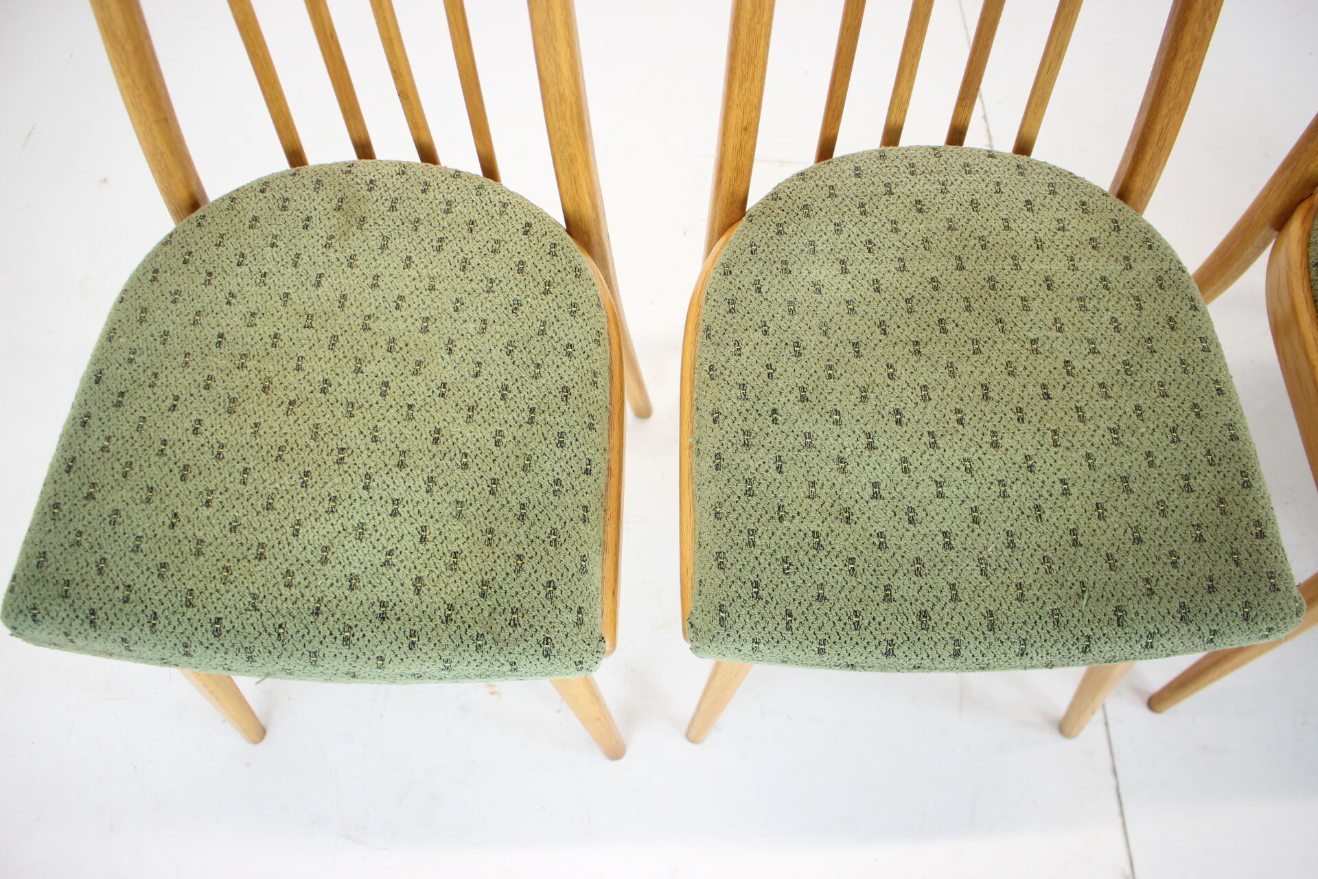 1970s set of four dining chairs by Ton, Czechoslovakia