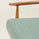 Vintage eucalyptus green armchair, modern design