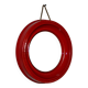 Vintage bright red ceramic mirror 1960