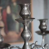 Chandelier with 5 lights, large candelabrum, candle holder, interior decoration.